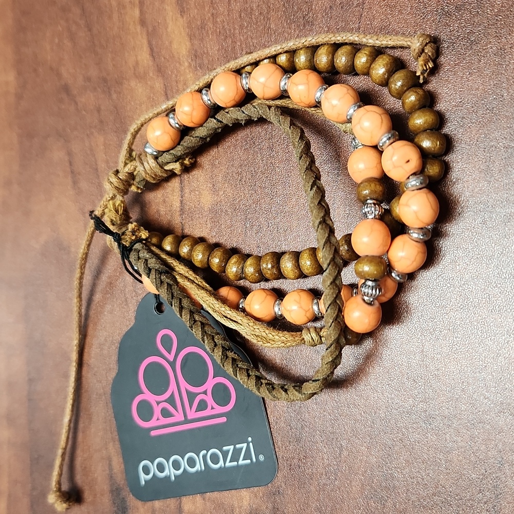 Paparazzi Leather & Bead Bracelet